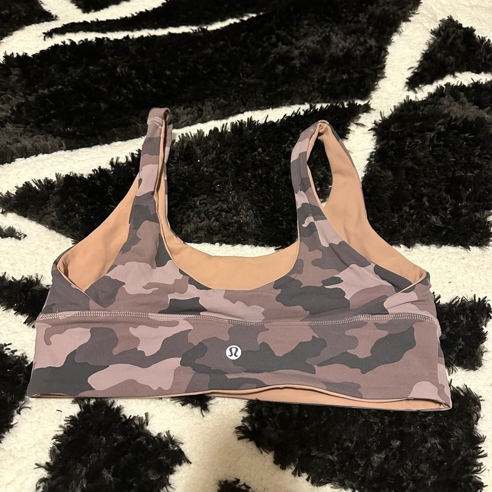 Lululemon Align Reversible Bra Light Support A/B Cup W2DAAS camo misty mauve 10 - Picture 3 of 7